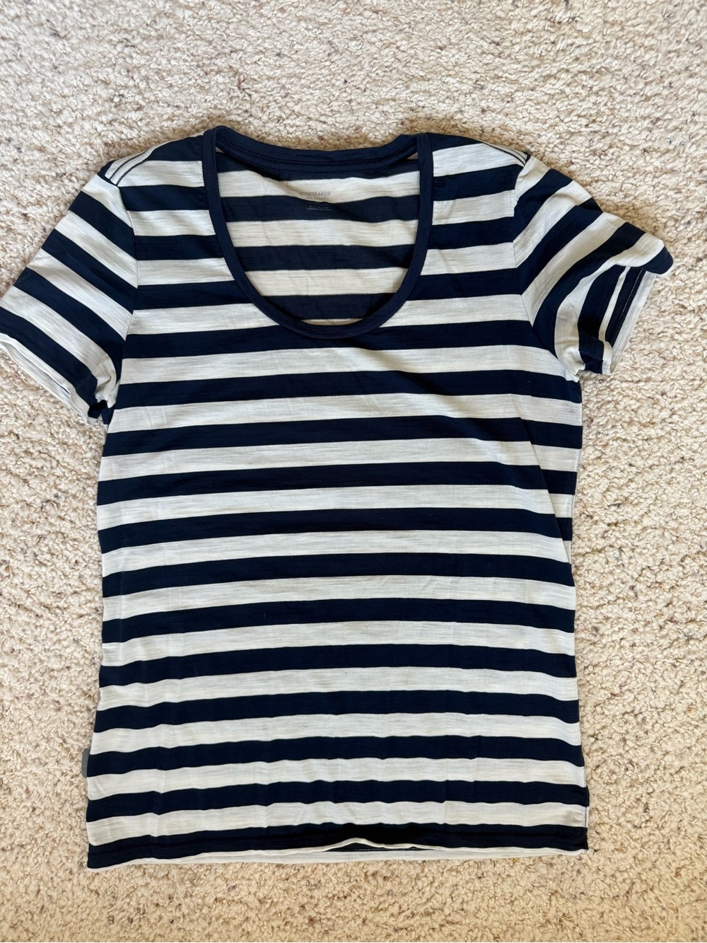 Icebreaker Tech Lite Stripe Scoop Neck Shirt Short-Sleeve Women’s medium merino - Picture 5 of 9
